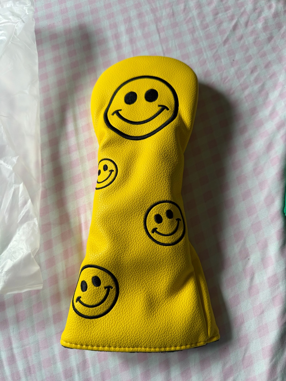 Yellow Smiley Face Fairway Headcover